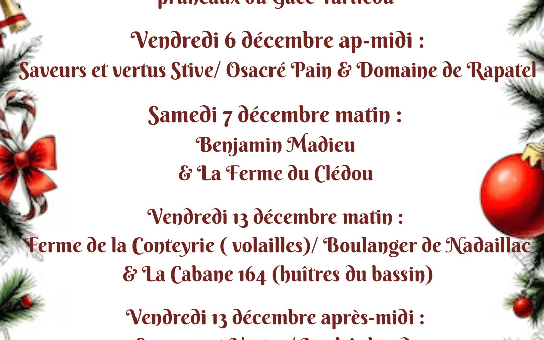 Programme des animations